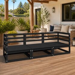 Practical 3-Seater Garden Sofa for Family Gatherings