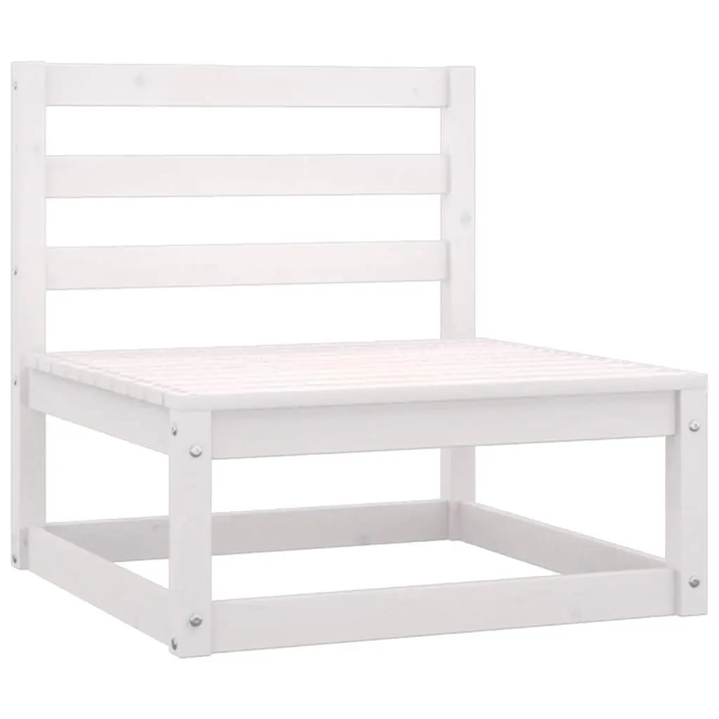 4 Piece Outdoor Lounge Set Solid Pinewood White Patio Sofa