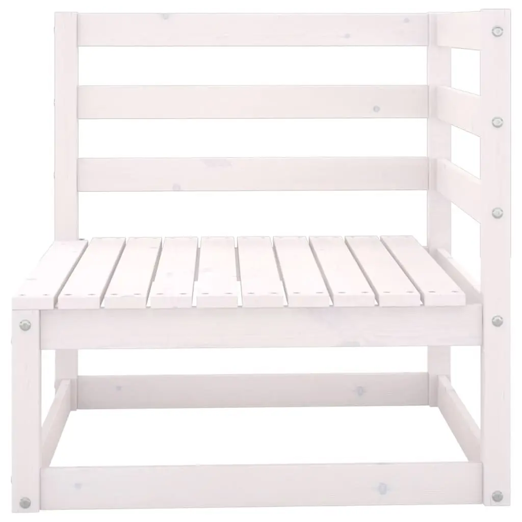 4 Piece Outdoor Lounge Set Solid Pinewood White Patio Sofa