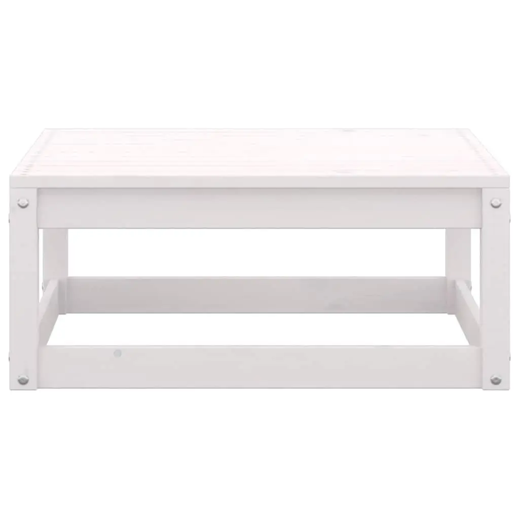 6 Piece Modular Outdoor Furniture Garden Lounge Set White Solid Pinewood