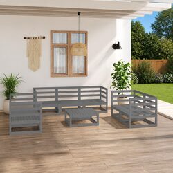 Versatile Grey 8 Piece Modular Garden Lounge Furniture