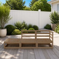 Versatile 3 Piece Lounge Set for Outdoor Living