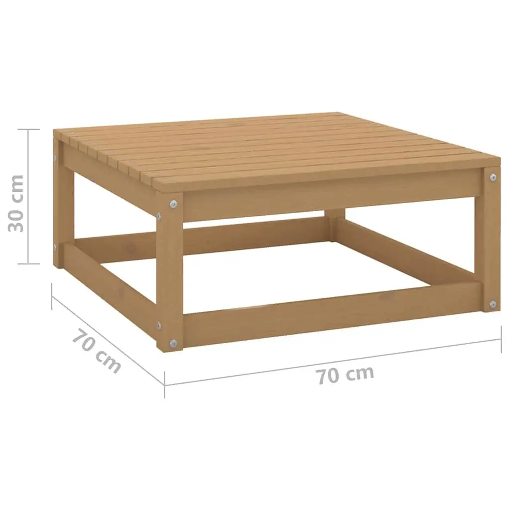 3 Piece Modular Outdoor Lounge Set Solid Pinewood Honey Brown Garden Furniture