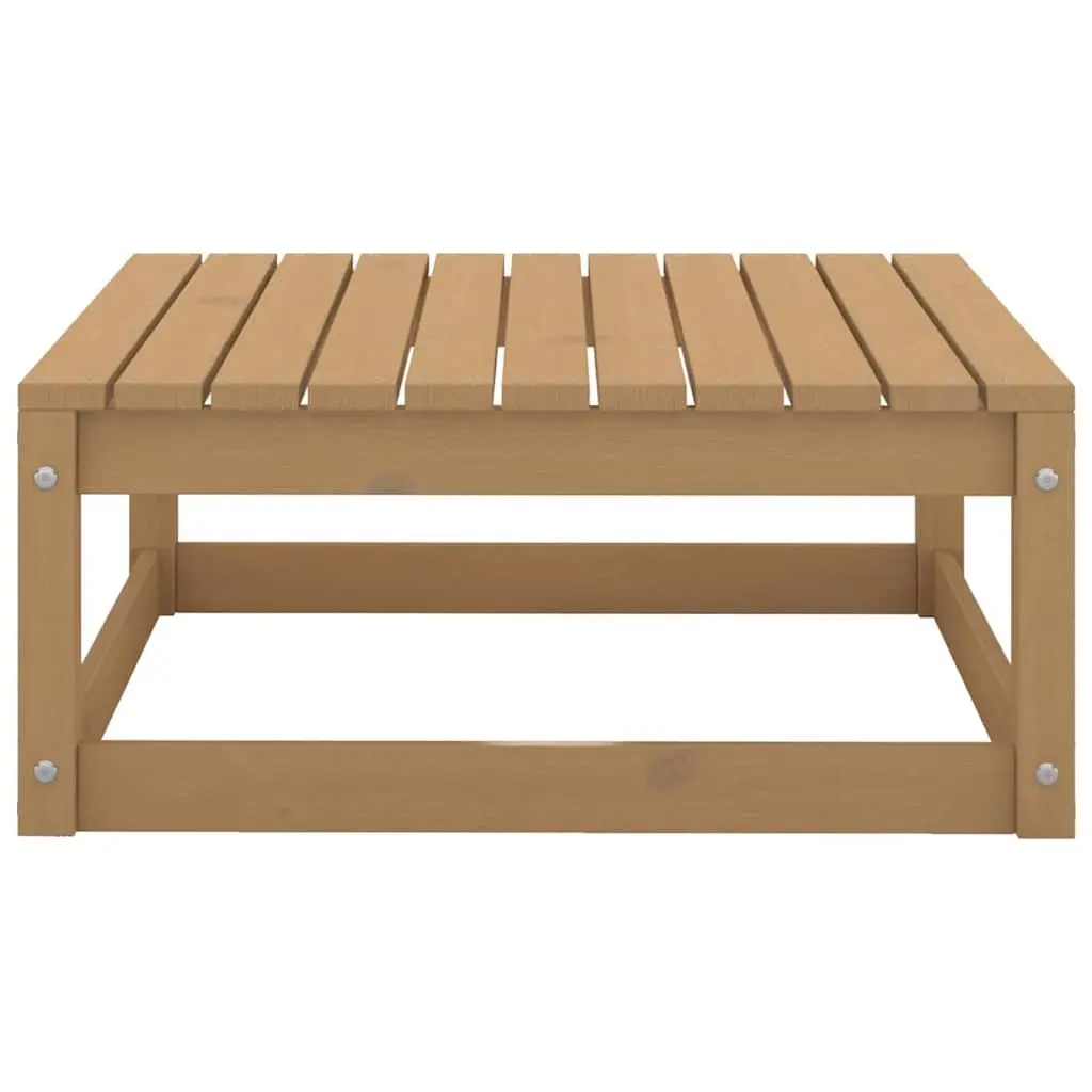 3 Piece Modular Outdoor Lounge Set Solid Pinewood Honey Brown Garden Furniture