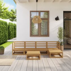 Practical 6-Piece Lounge Set for Outdoor Use