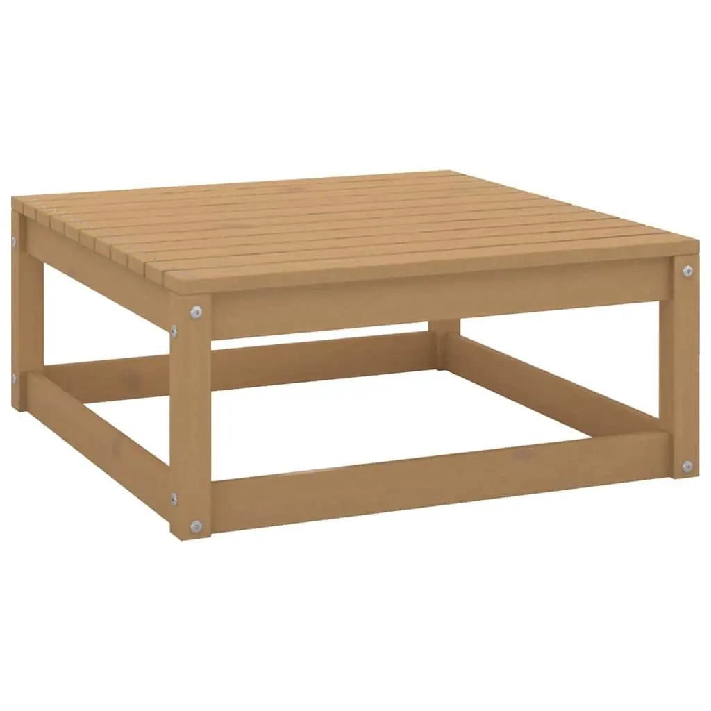 Garden Lounge Set Solid Pinewood Modular 6 Piece Brown