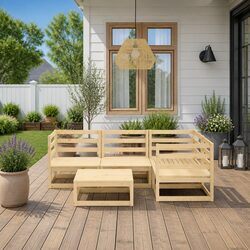 Versatile 5 Piece Brown Lounge Set for Your Outdoor Needs