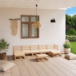 Sturdy 8 Piece Garden Lounge Set with Modular Design