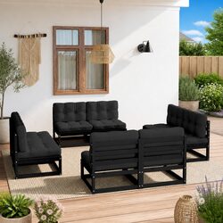 Practical 8-Piece Lounge Set for Outdoor Relaxation