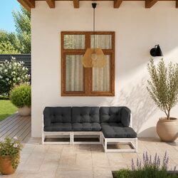 Practical 4-Piece Outdoor Lounge Set with Modular Design