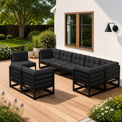 Versatile 9 Piece Lounge Set for Your Outdoor Gatherings