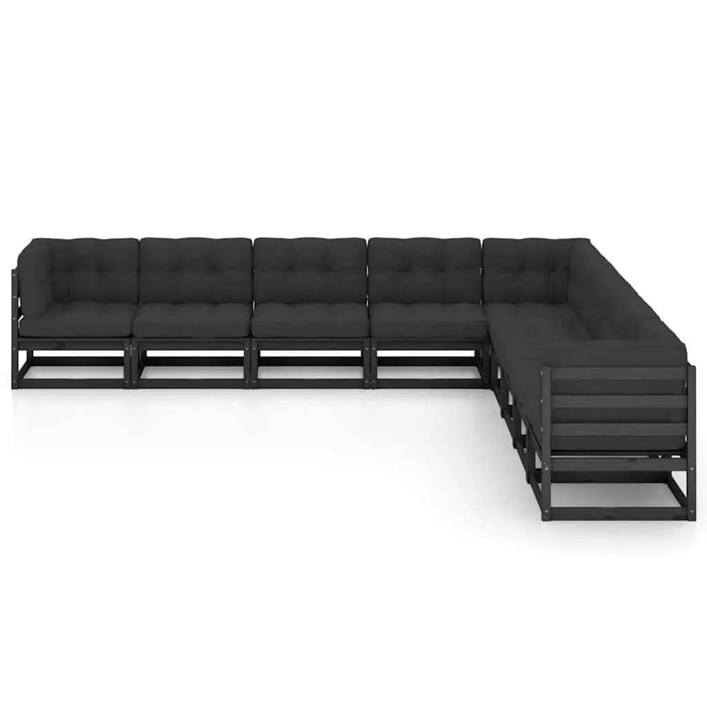 9 Piece Garden Lounge Set with Cushions for Entertaining