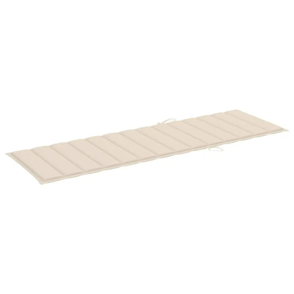 Sun Lounger Set 2 pcs with Table Cushions Solid Wood Acacia Outdoor Garden
