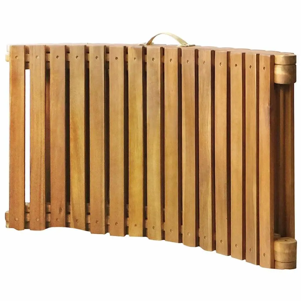Sun Loungers Solid Wood Folding 2 Piece Outdoor Patio Garden Daybed with Cushions Taupe