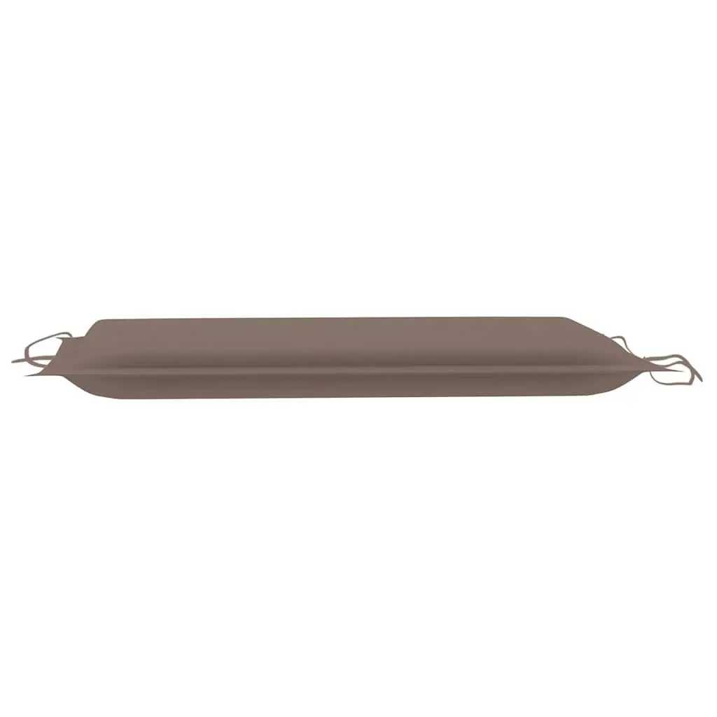 Sun Loungers Solid Wood Folding 2 Piece Outdoor Patio Garden Daybed with Cushions Taupe