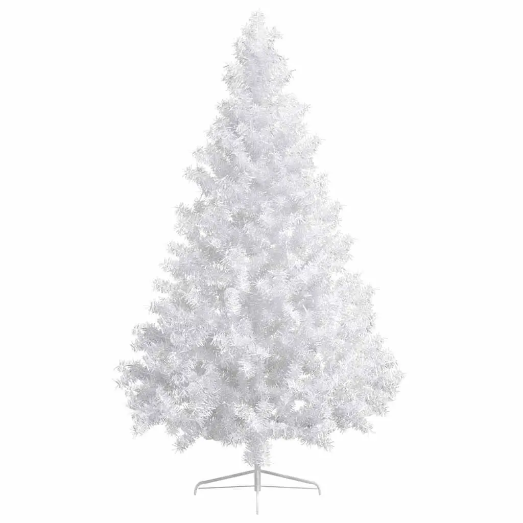 Artificial Christmas Tree Half Wall-Mountable Pre-Lit LED 180cm White PVC Season Decoration