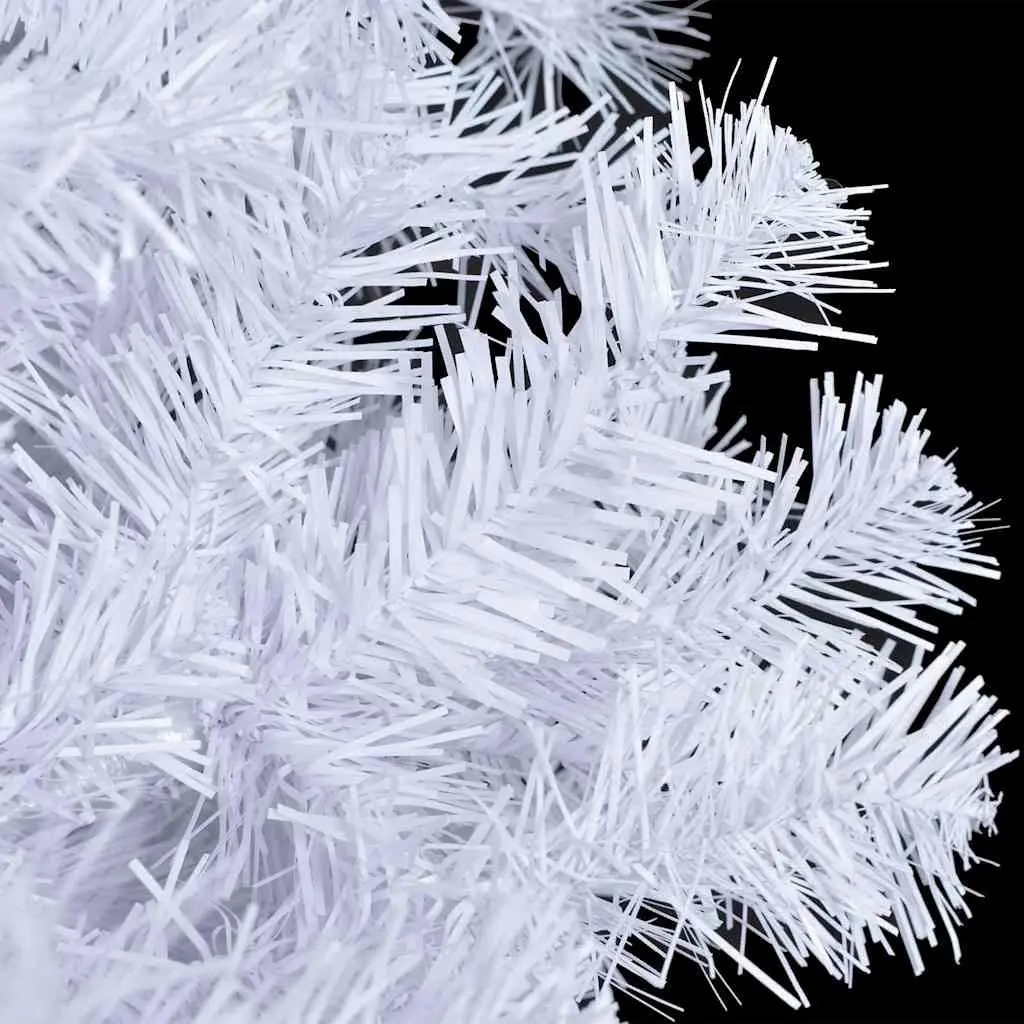 Artificial Christmas Tree PVC 120cm White Pre-lit with LED Lights