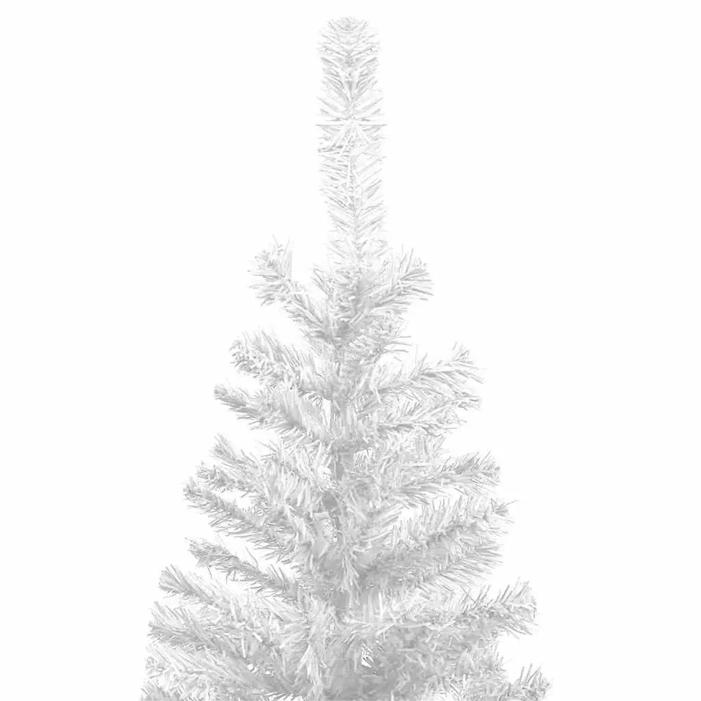 Artificial Christmas Tree Pre-lit 240cm PVC White 1300 Branch Tips