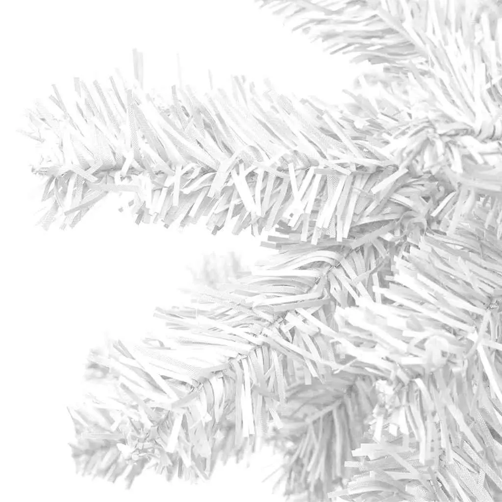 Artificial Christmas Tree Pre-lit 240cm PVC White 1300 Branch Tips