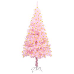 150cm Pink Christmas Tree with LED Lights for Your Home