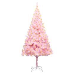 Ideal for Home Use: 210cm Pink Pre-lit Christmas Tree