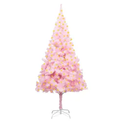 Ideal for Home Use: 210cm Pink Pre-lit Christmas Tree