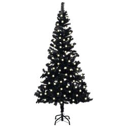Versatile 120cm Black Christmas Tree with LED Lighting
