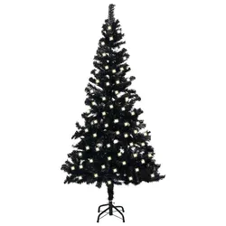 Versatile 120cm Black Christmas Tree with LED Lighting