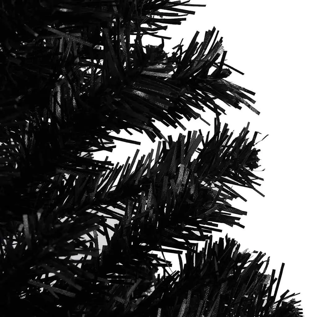 Artificial Christmas Tree Pre-lit PVC 120cm Black
