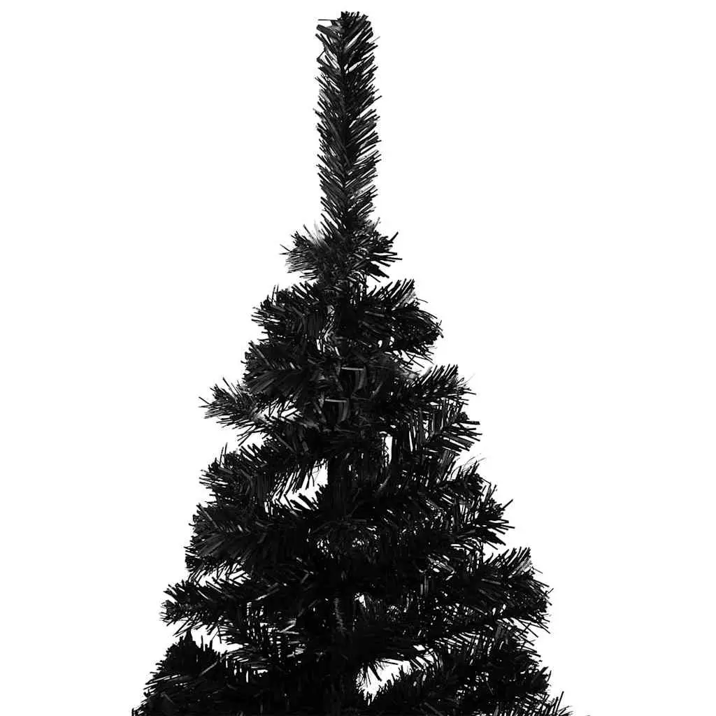 Artificial Christmas Tree Pre-lit PVC 120cm Black