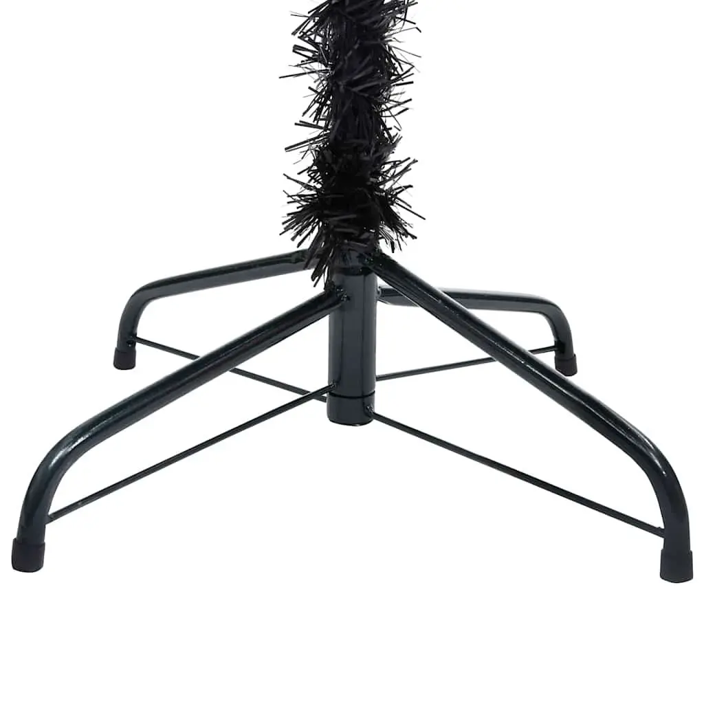 Artificial Christmas Tree Pre-lit PVC 120cm Black