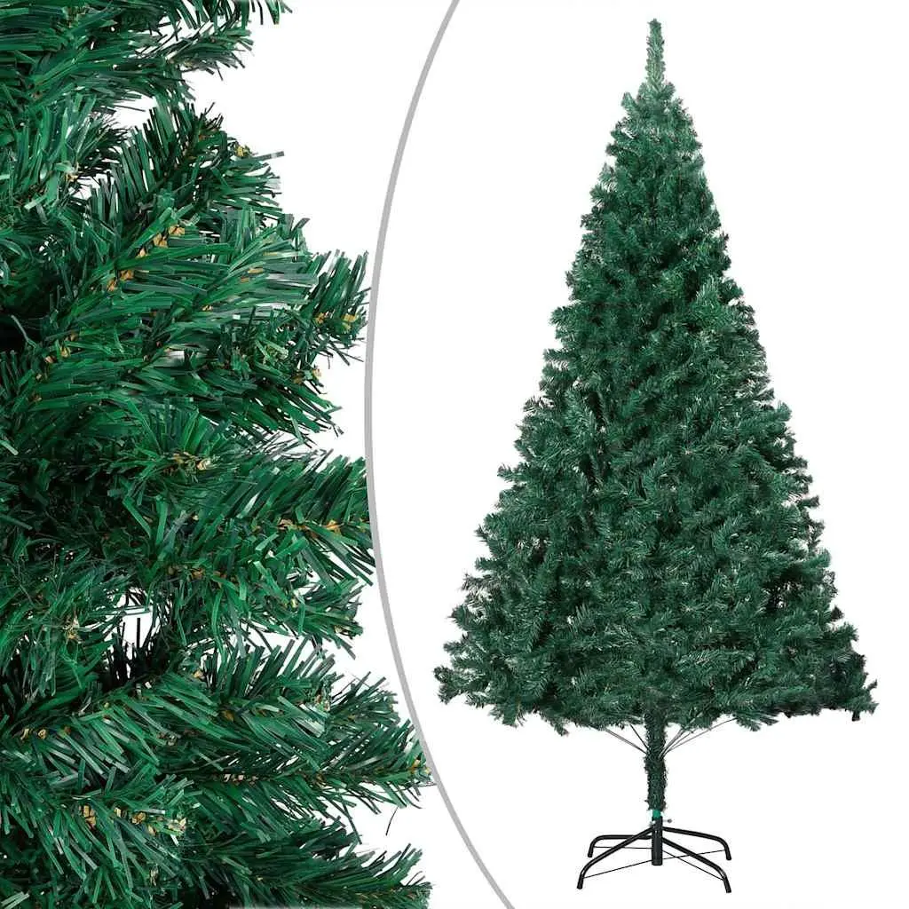 Artificial Christmas Tree Pre-lit PVC 210cm Green