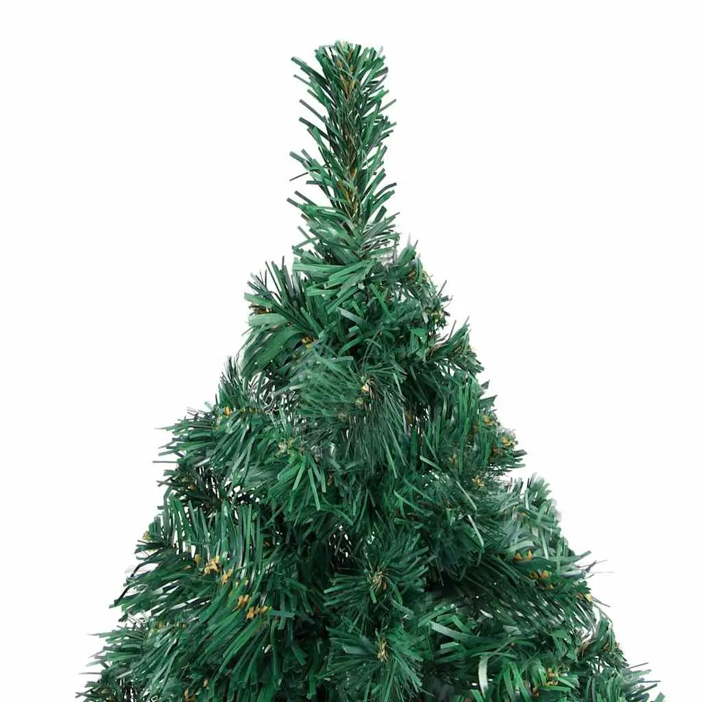 Pre-lit Christmas Tree PVC Material Green 240cm Extra Thick Branches LED Lights