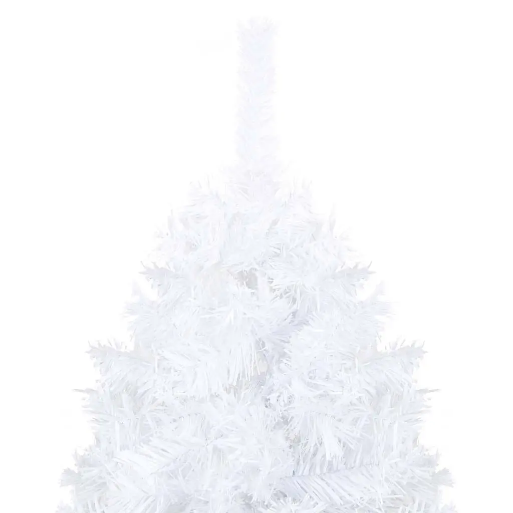 White Artificial Christmas Tree 180cm Pre-lit LED Lights Thick Branches Holiday