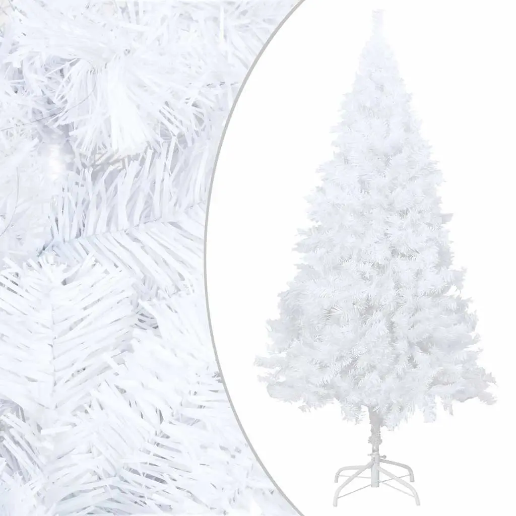 White Artificial Christmas Tree 210cm Pre-lit LED Lights Thick Branches Holiday