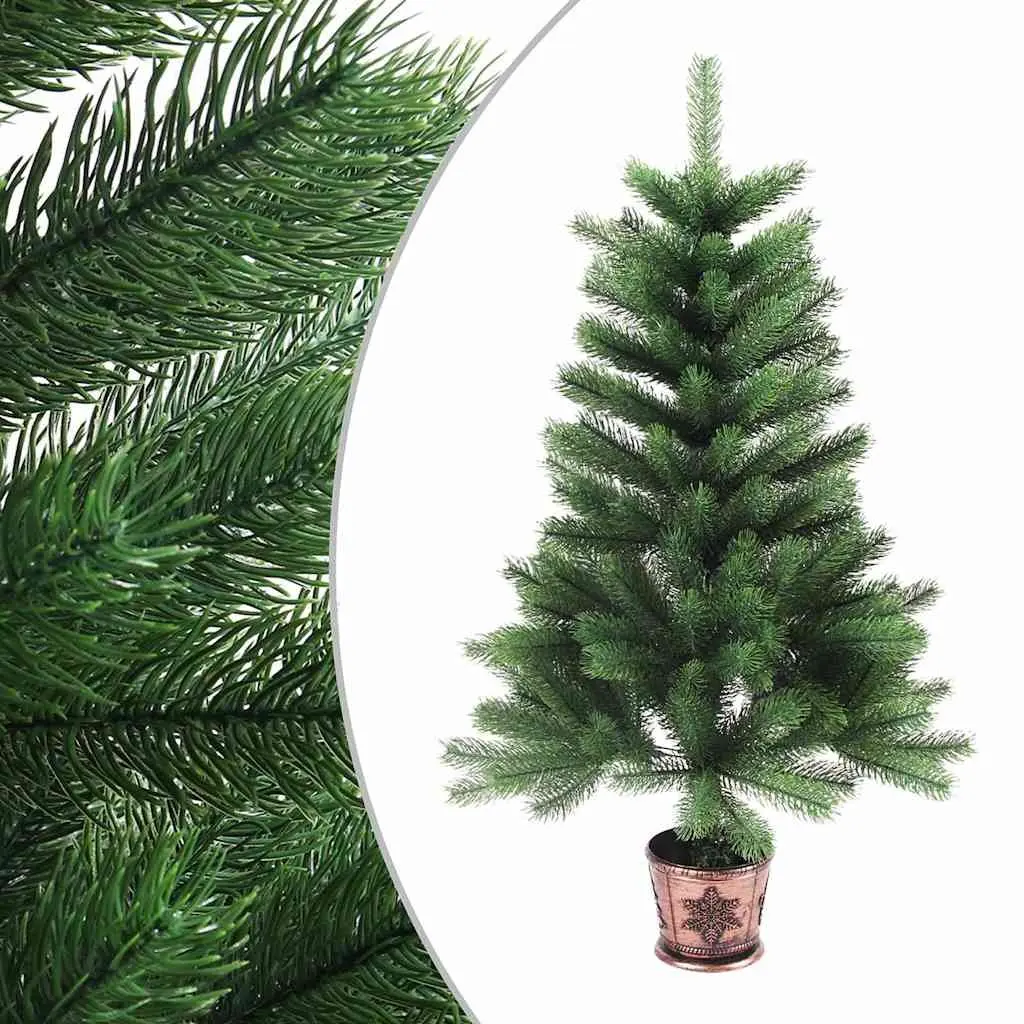 Artificial Christmas Tree Green 65cm Pre-lit with LED Lights for Seasonal Decoration