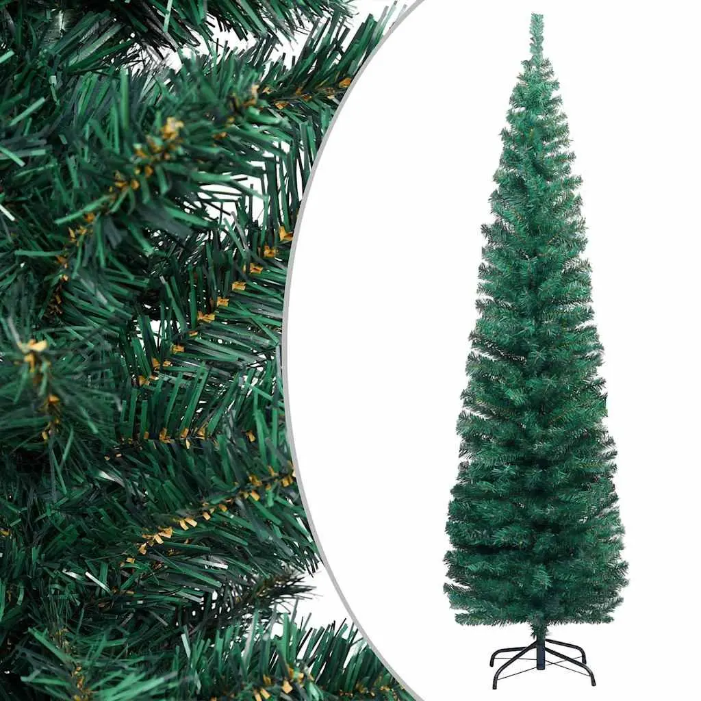 Artificial Pre-lit Christmas Tree PVC 210 cm Green
