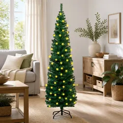 Versatile 240cm Slim Christmas Tree for Any Space