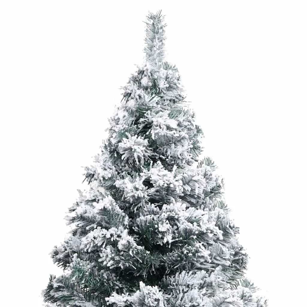 Artificial Christmas Tree Flocked Snow 150cm Green PVC