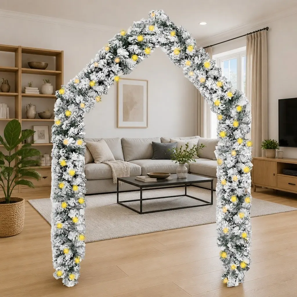 10m Christmas Garland with LED Lights