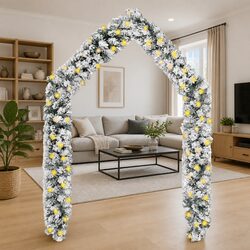 Practical 10m Christmas Garland with LED Lights