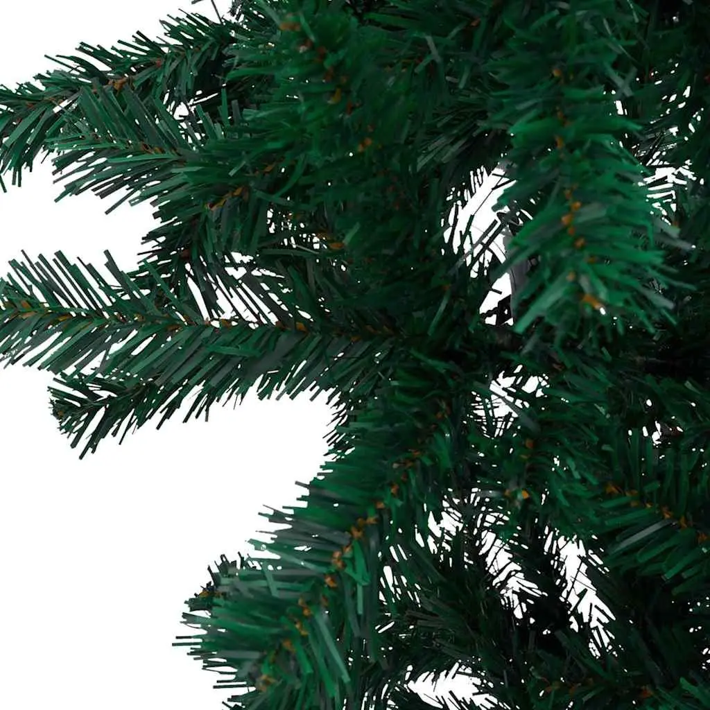 Upside-down Artificial Christmas Tree Green 240cm Pre-lit LED Holiday Decor