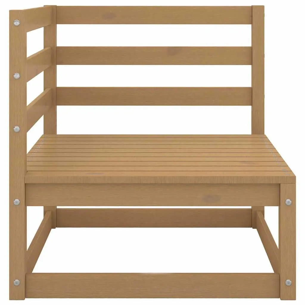 10 Piece Garden Lounge Set Outdoor Furniture Solid Wood Patio Seating Brown