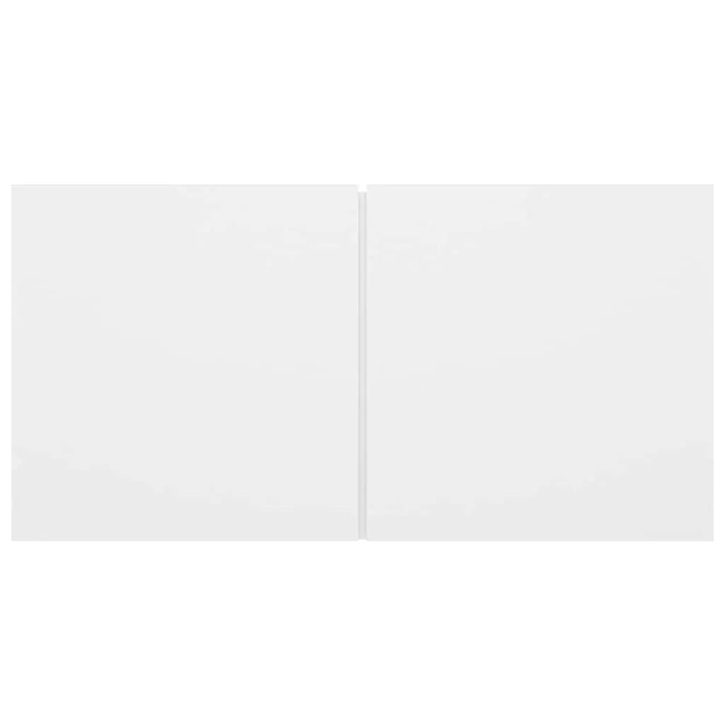 TV Cabinet Set 6 Piece White Wall Mounted Storage Unit Living Room Furniture