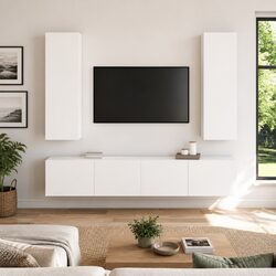 4 Piece TV Cabinet Set Fits Perfectly in Any Living Room