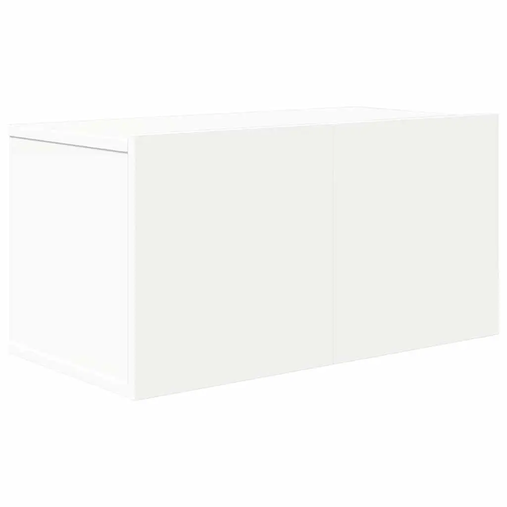Wall Mounted TV Cabinet Set Engineered Wood 6 Piece White Storage Unit Organiser Display Shelf