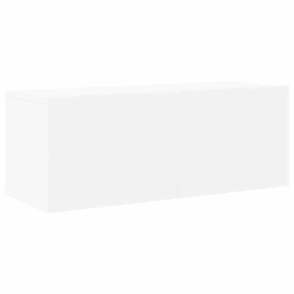 TV Cabinet Set Engineered Wood Wall Mounted 6 Piece White