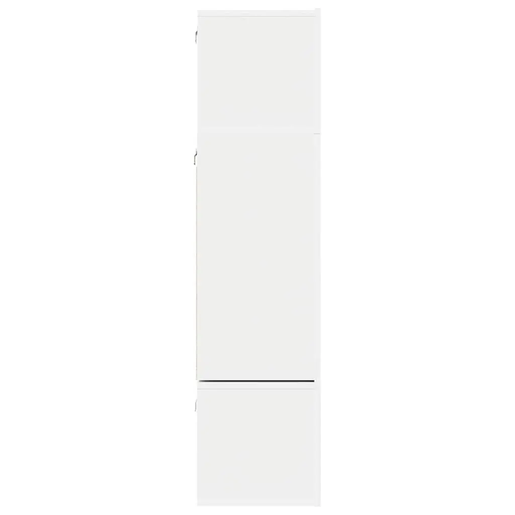 TV Cabinet Set Engineered Wood Wall Mounted 6 Piece White