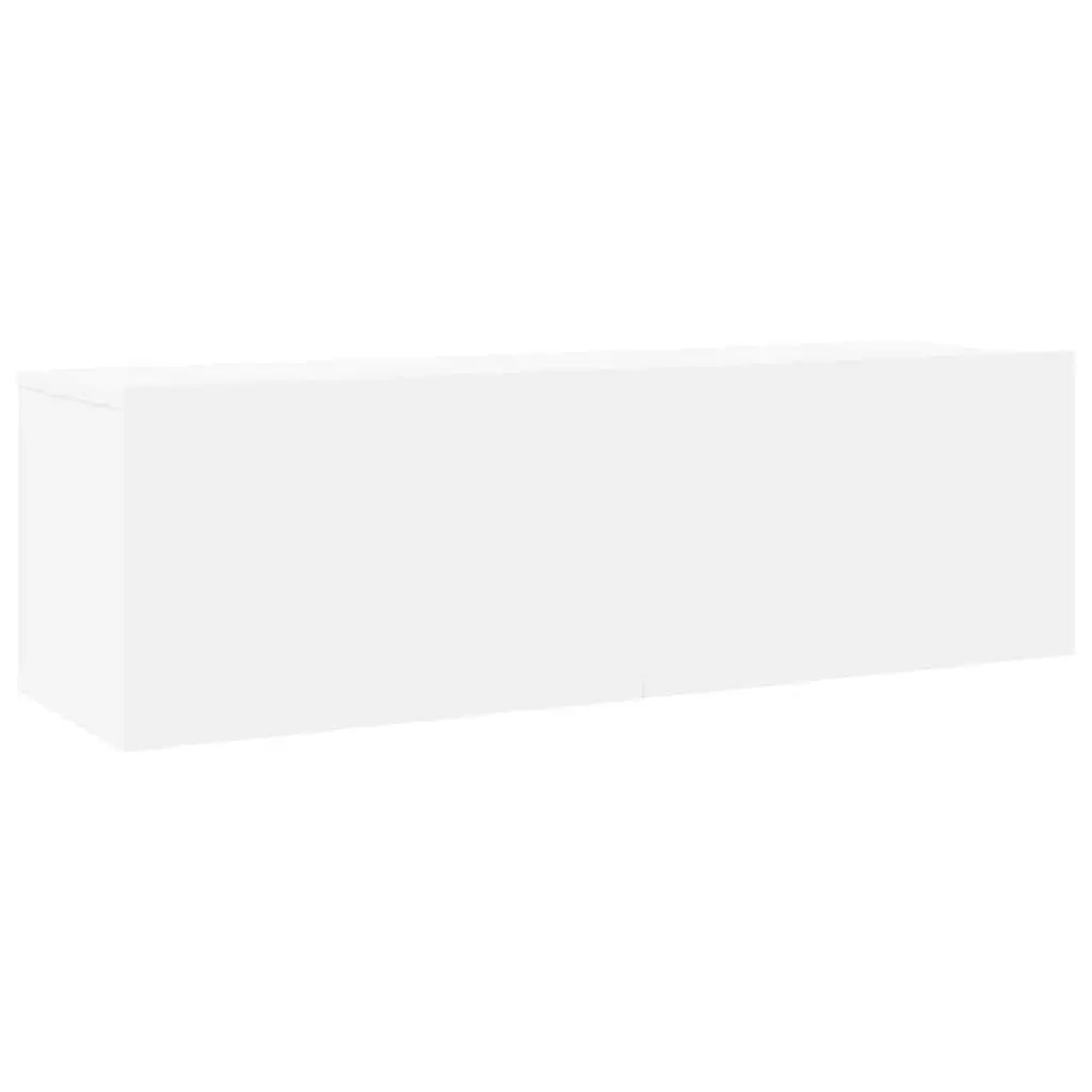 TV Cabinet Set Engineered Wood Wall-Mounted 6 Piece White Storage Unit
