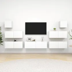 Practical 7 Piece TV Cabinet Set for Your Home